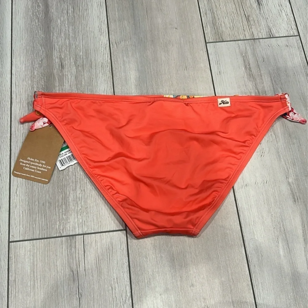 Hobie orange floral swim bikini bottom size large